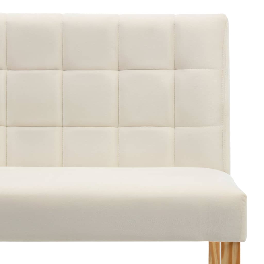 vidaXL Bancă, crem, 140 cm, catifea