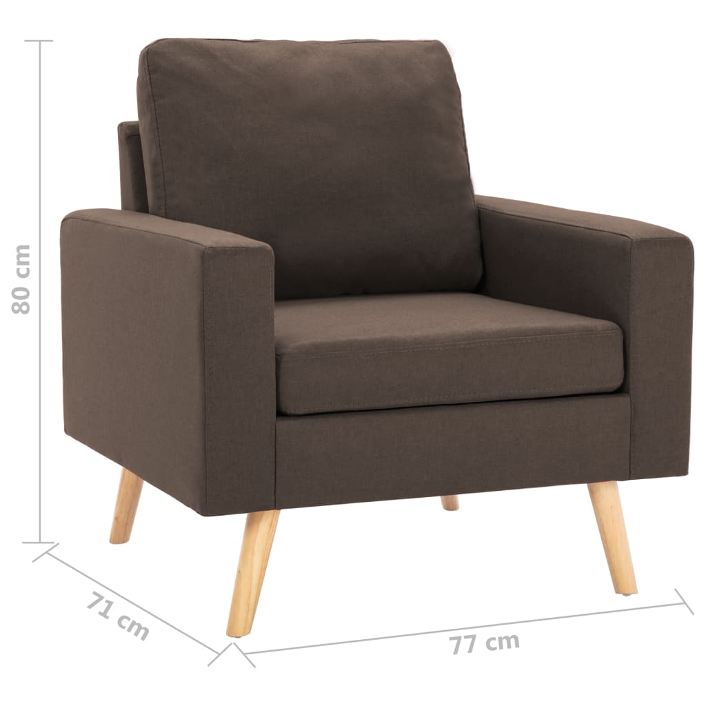 vidaXL Fotoliu, maro, material textil