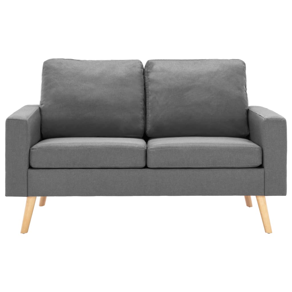 vidaXL Canapea cu 2 locuri, gri deschis, material textil vidaXL Canapea cu 2 locuri, gri deschis, material textil