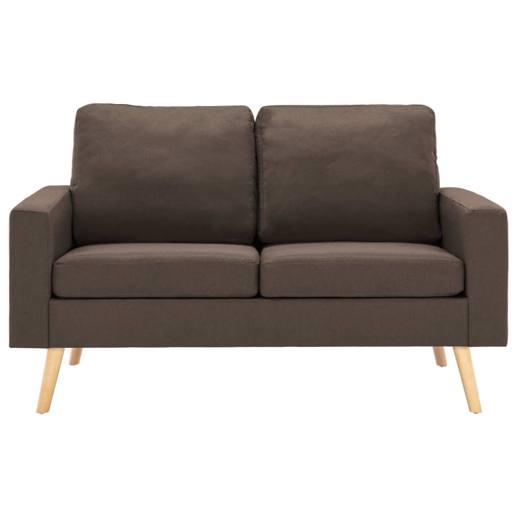 vidaXL Canapea cu 2 locuri, maro, material textil