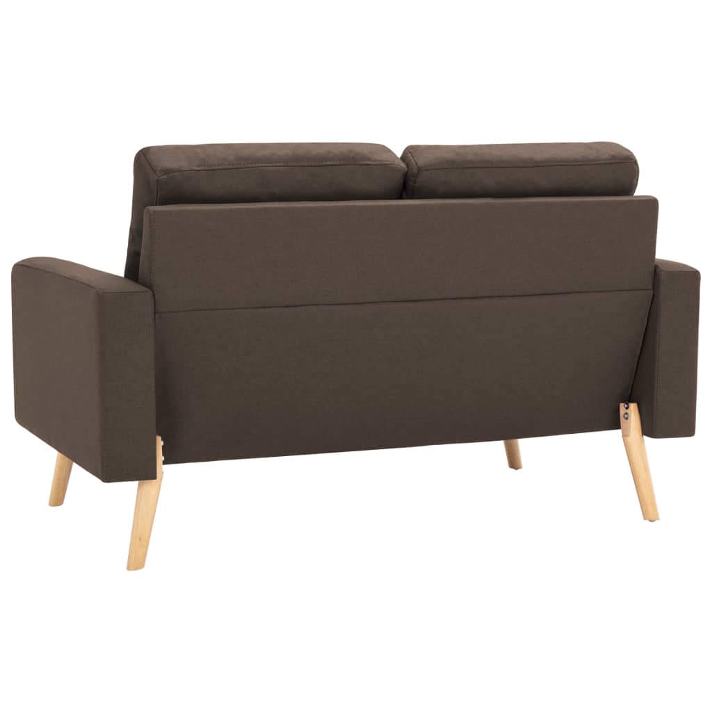 vidaXL Canapea cu 2 locuri, maro, material textil
