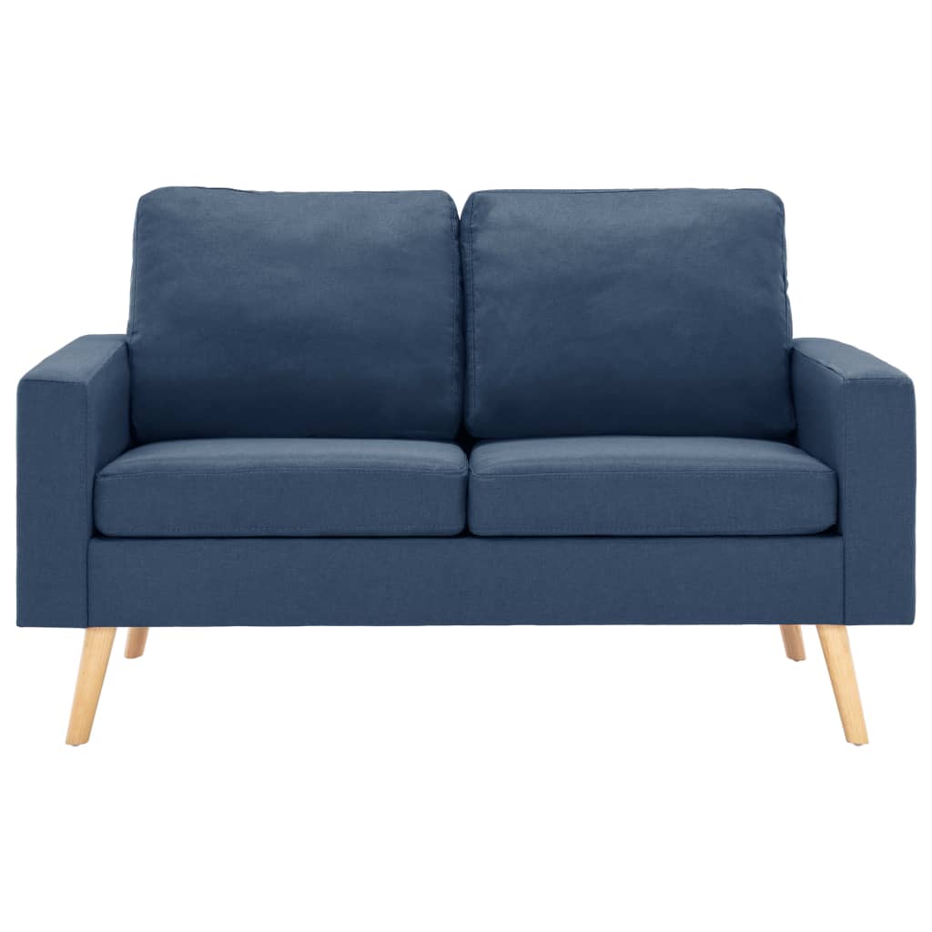 vidaXL Canapea cu 2 locuri, albastru, material textil vidaXL Canapea cu 2 locuri, albastru, material textil