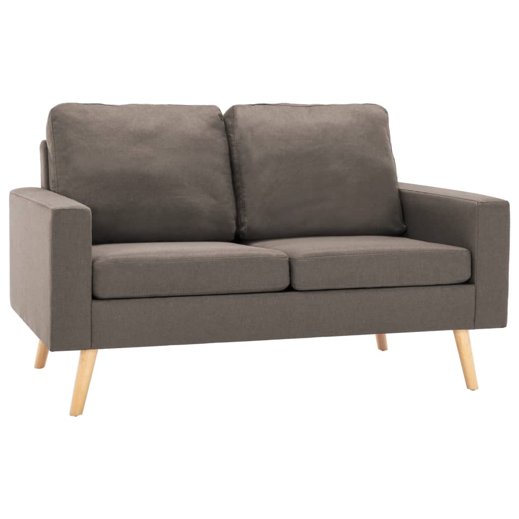 vidaXL Canapea cu 2 locuri, gri taupe, material textil vidaXL Canapea cu 2 locuri, gri taupe, material textil