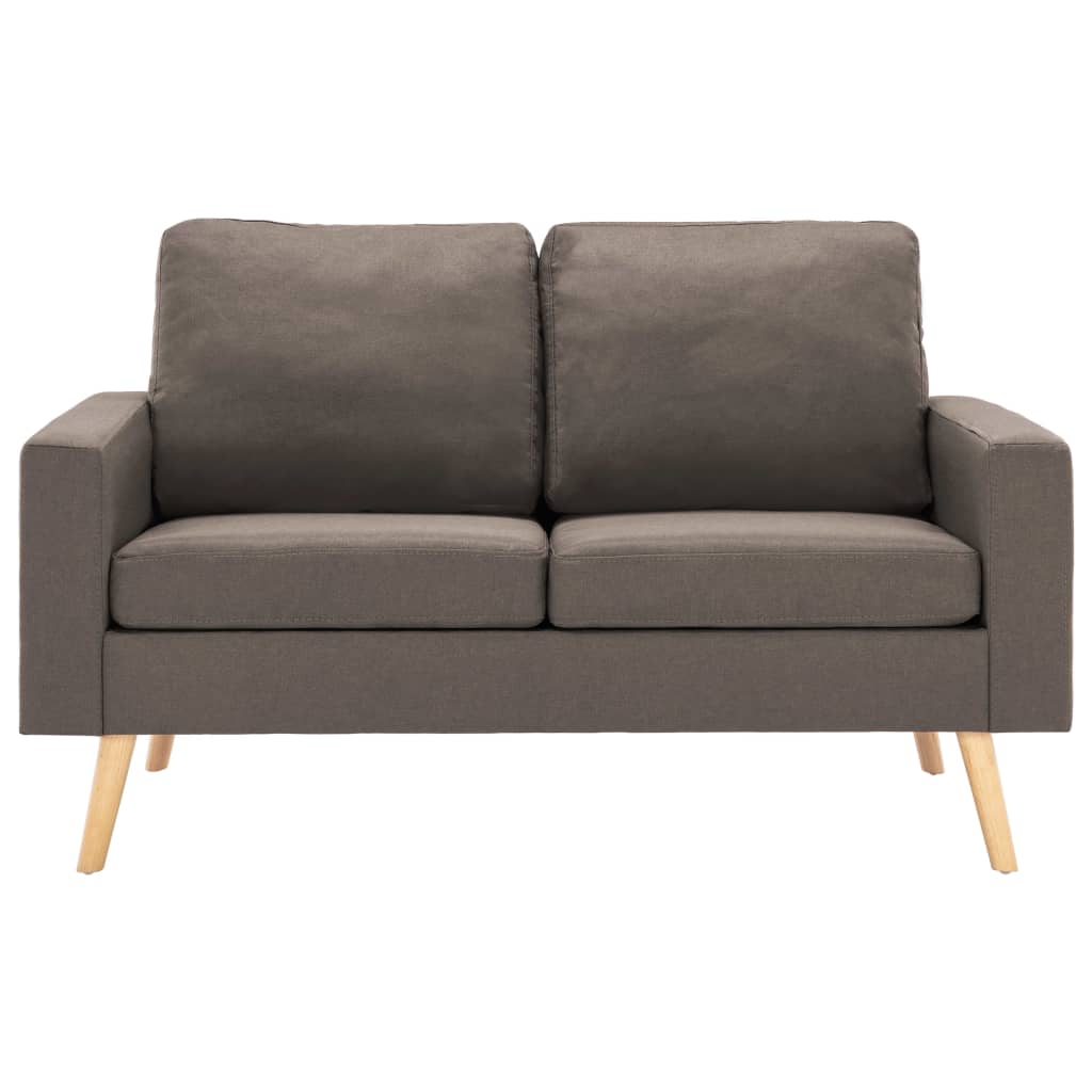 vidaXL Canapea cu 2 locuri, gri taupe, material textil vidaXL Canapea cu 2 locuri, gri taupe, material textil