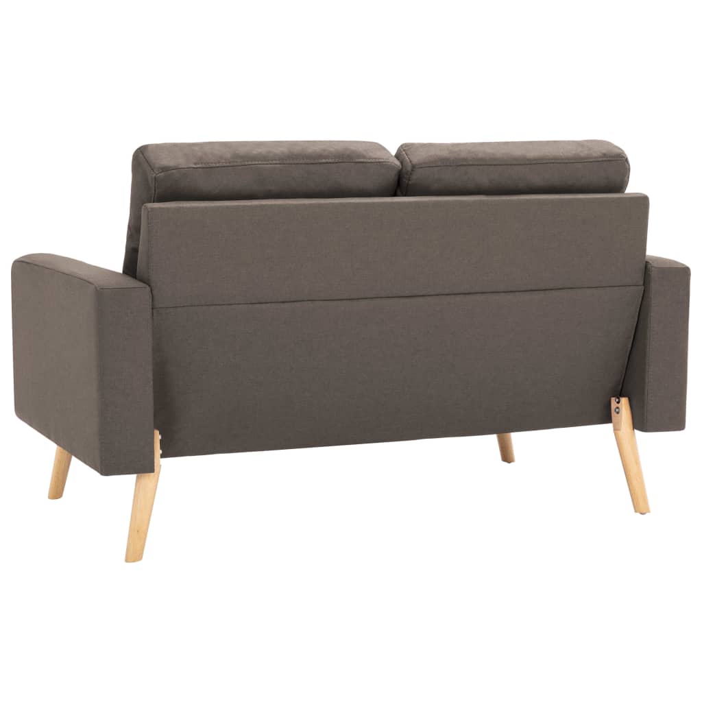 vidaXL Canapea cu 2 locuri, gri taupe, material textil vidaXL Canapea cu 2 locuri, gri taupe, material textil