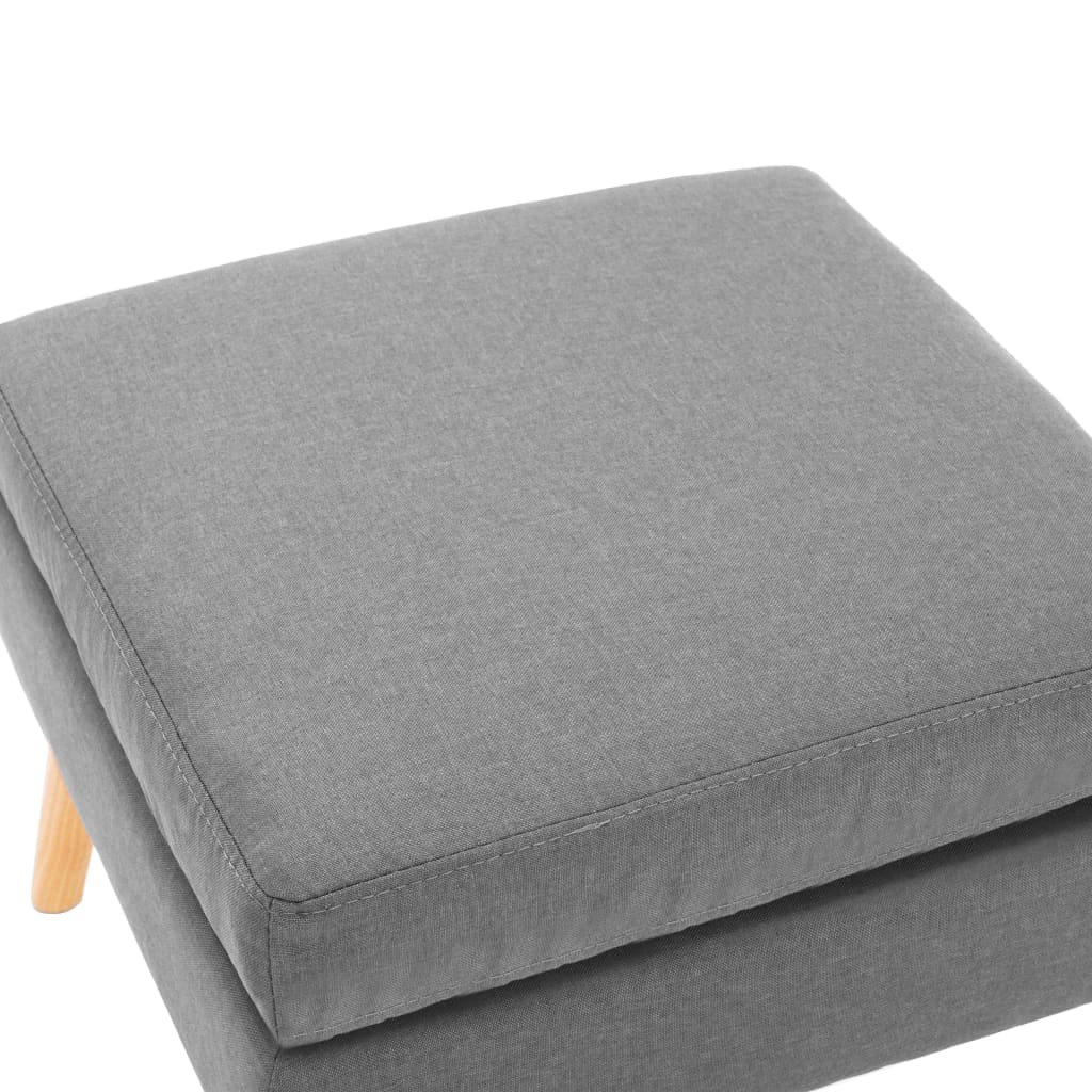 vidaXL Taburet, gri deschis, material textil vidaXL Taburet, gri deschis, material textil