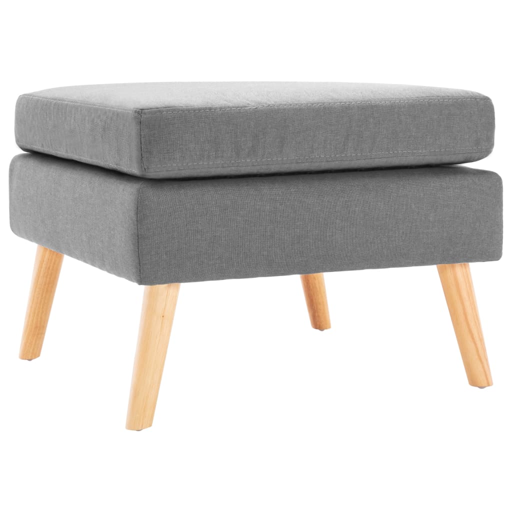 vidaXL Taburet, gri deschis, material textil vidaXL Taburet, gri deschis, material textil