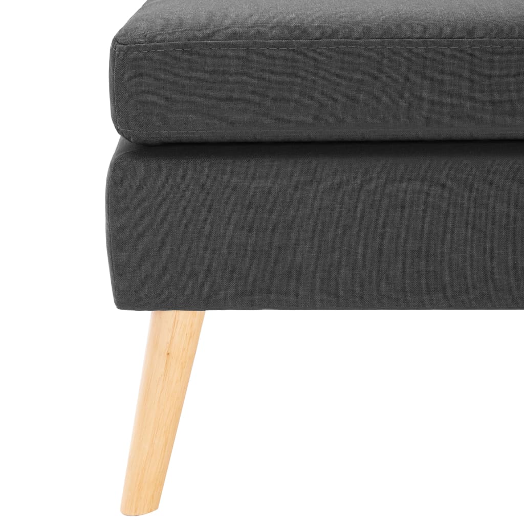 vidaXL Taburet, gri închis, material textil vidaXL Taburet, gri închis, material textil