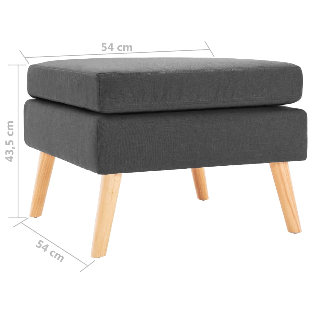 vidaXL Taburet, gri închis, material textil vidaXL Taburet, gri închis, material textil