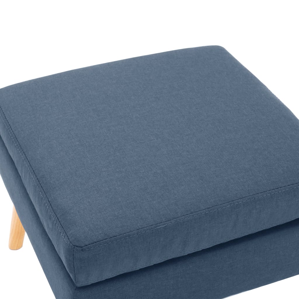 vidaXL Taburet, albastru, material textil vidaXL Taburet, albastru, material textil