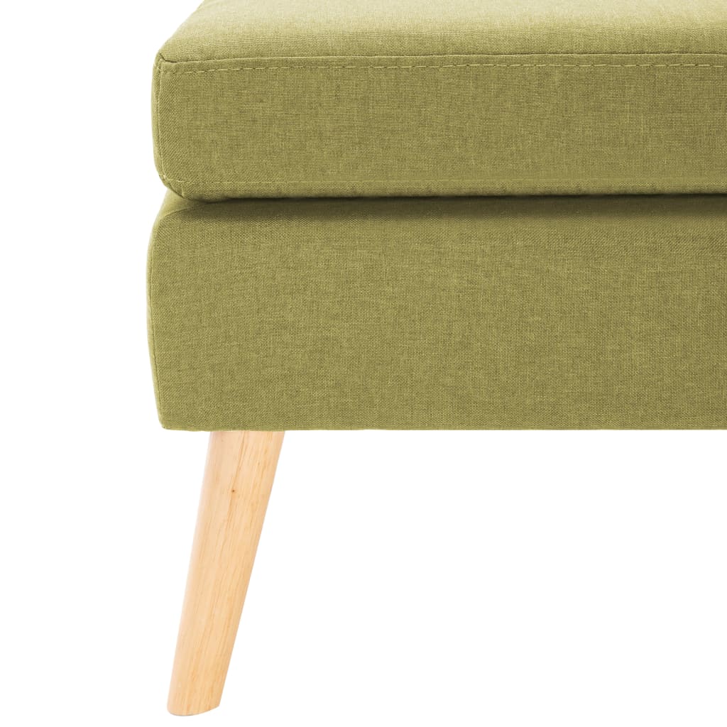 vidaXL Taburet, verde, material textil vidaXL Taburet, verde, material textil