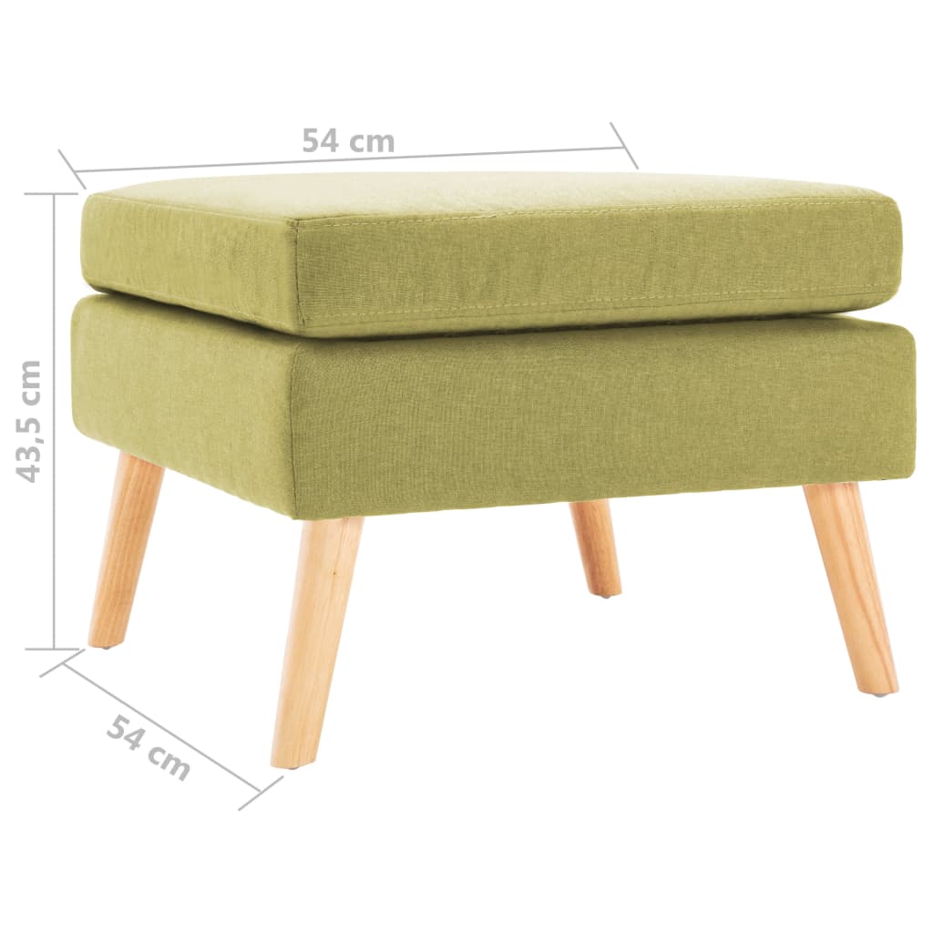 vidaXL Taburet, verde, material textil vidaXL Taburet, verde, material textil