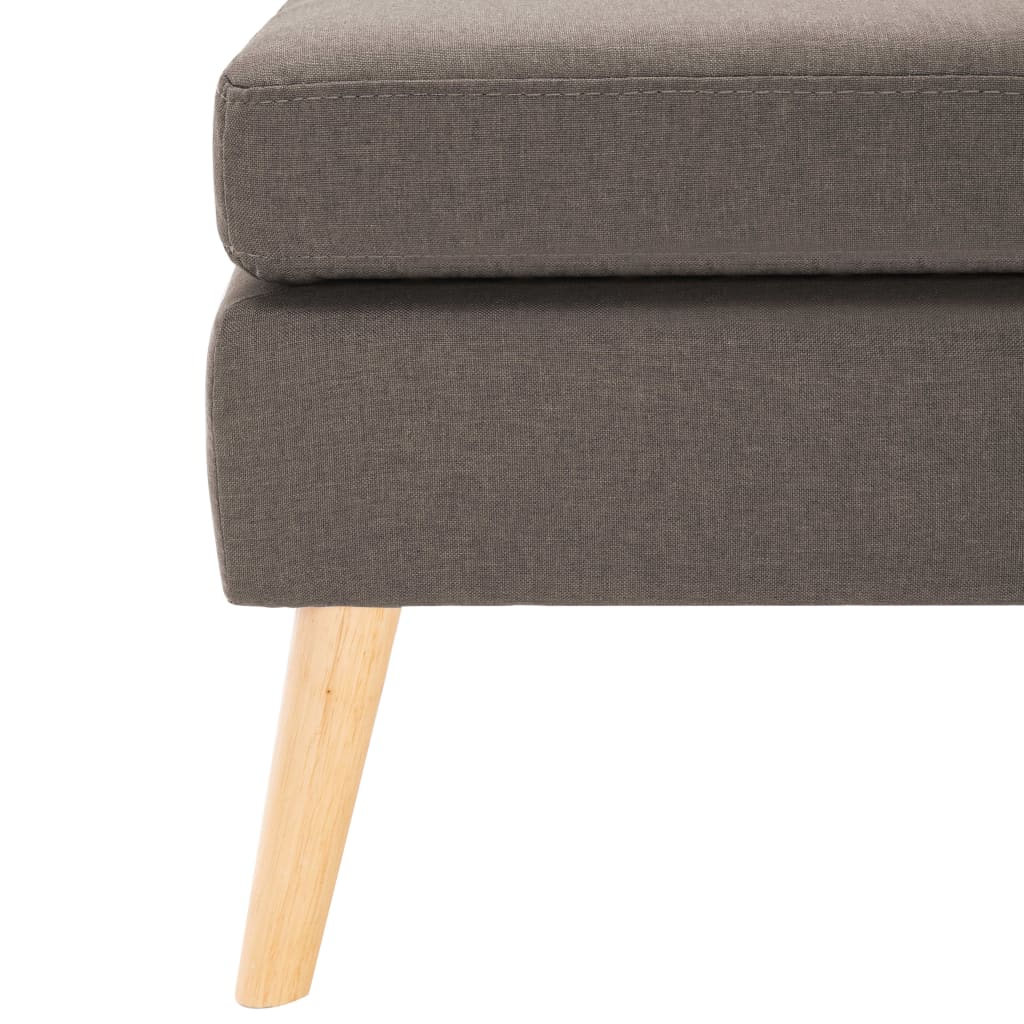 vidaXL Taburet, gri taupe, material textil vidaXL Taburet, gri taupe, material textil