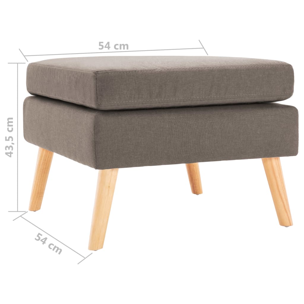 vidaXL Taburet, gri taupe, material textil vidaXL Taburet, gri taupe, material textil