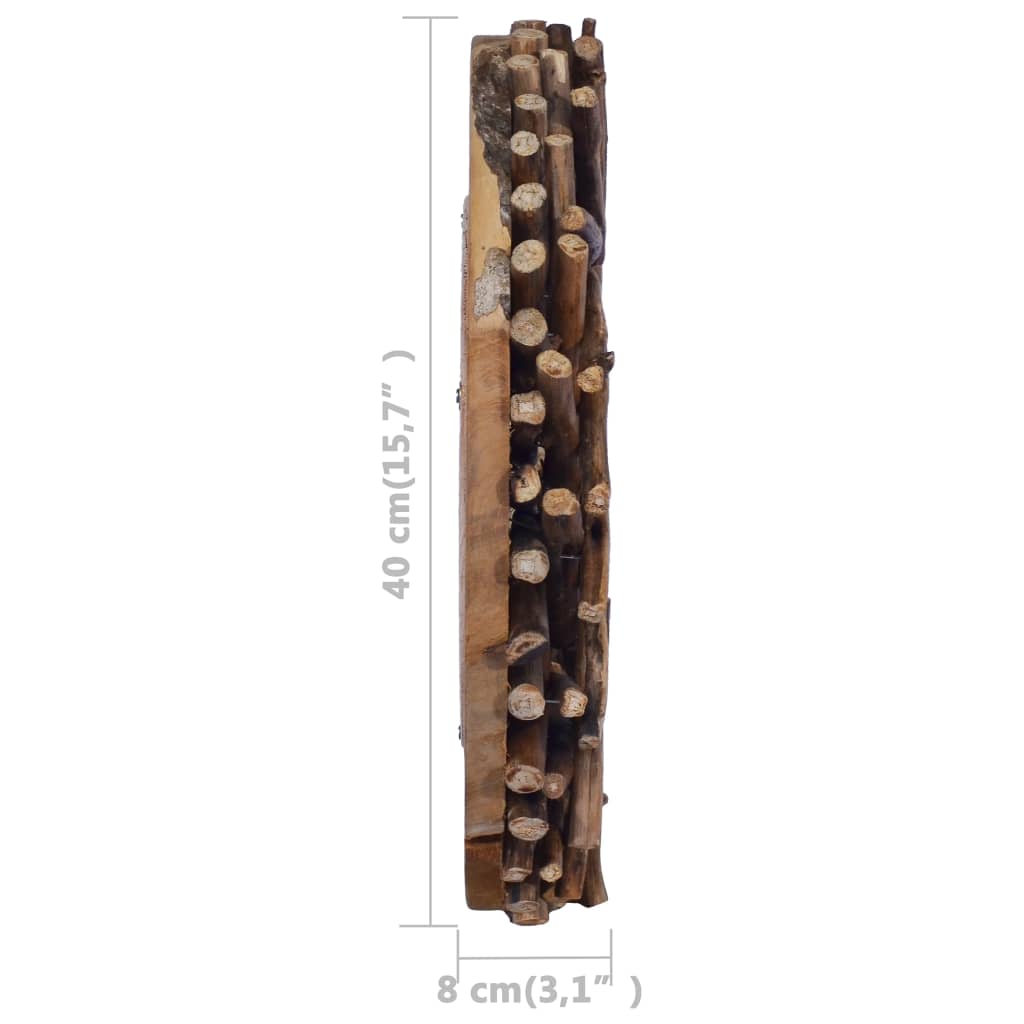 vidaXL Oglindă de perete, 40 cm, tec, rotund vidaXL Oglindă de perete, 40 cm, tec, rotund