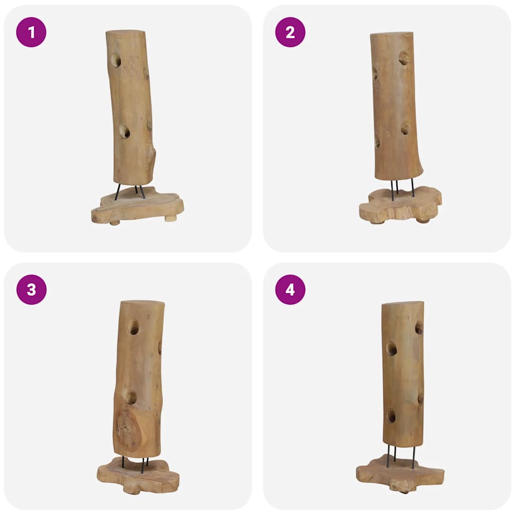 vidaXL Suport 8 sticle de vin, 40 x 30 x 80 cm, lemn masiv de tec