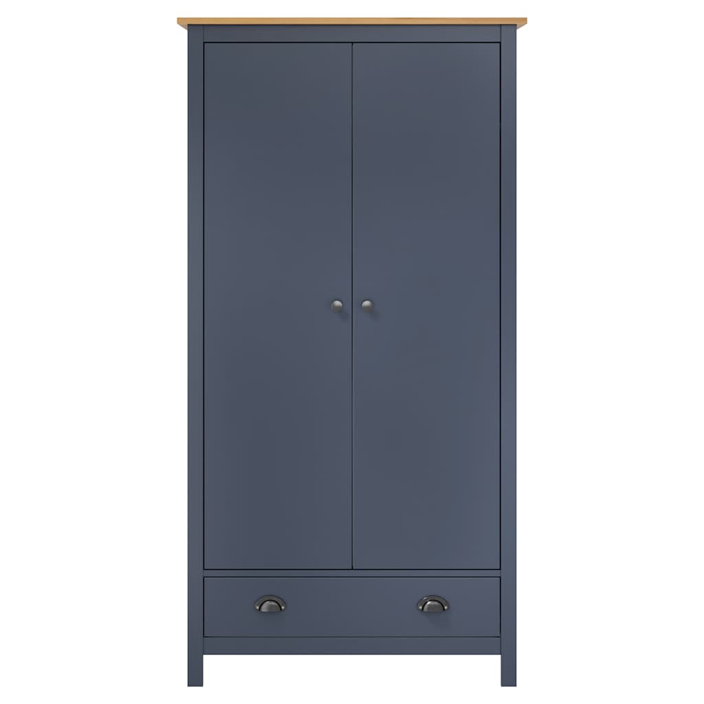 vidaXL Șifonier cu 2 uși Hill, gri, 89x50x170 cm, lemn masiv pin vidaXL Șifonier cu 2 uși Hill, gri, 89x50x170 cm, lemn masiv pin