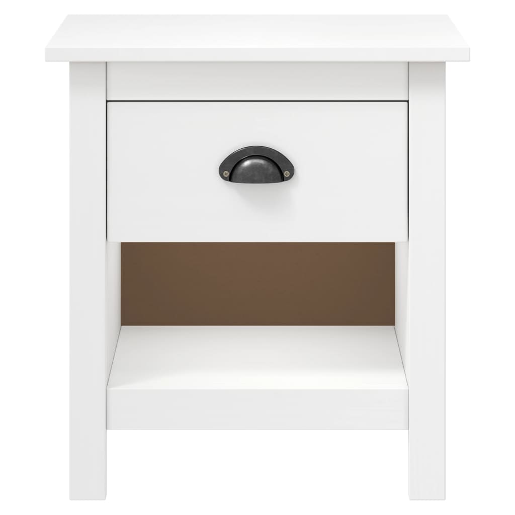vidaXL Noptiere Hill, 2 buc., 46x35x49,5 cm, lemn masiv de pin