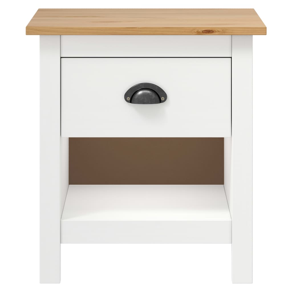vidaXL Noptiere Hill, 2 buc., 46x35x49,5 cm, lemn masiv de pin