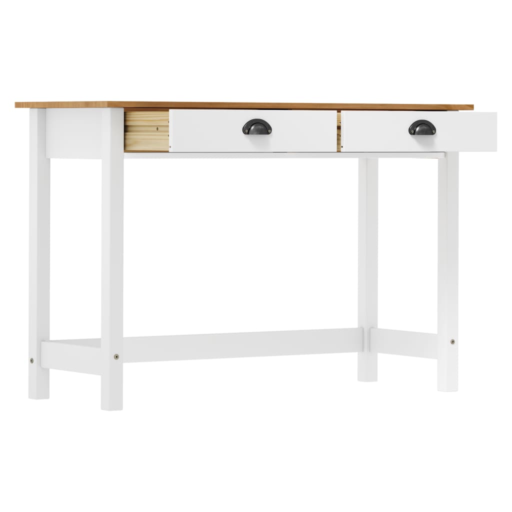vidaXL Masă consolă Hill cu 2 sertare, 110x45x74 cm, lemn masiv pin