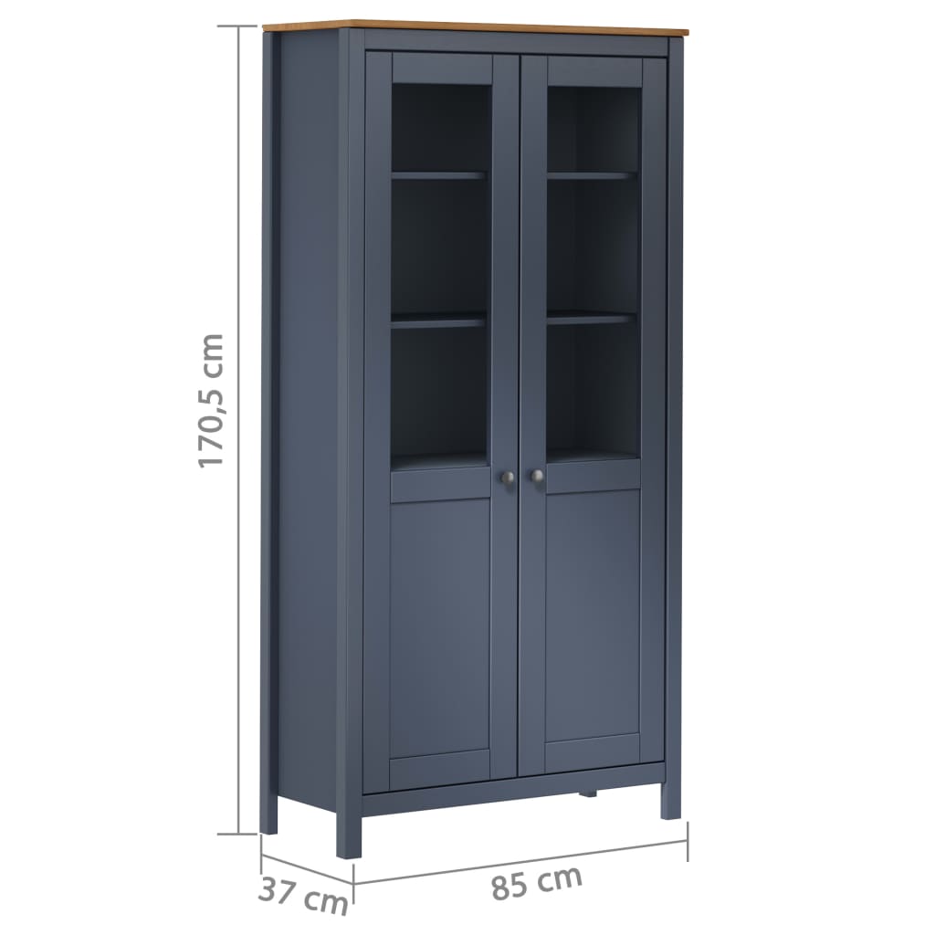 vidaXL Dulap înalt Hill, gri, 85x37x170,5 cm, lemn masiv de pin vidaXL Dulap înalt Hill, gri, 85x37x170,5 cm, lemn masiv de pin