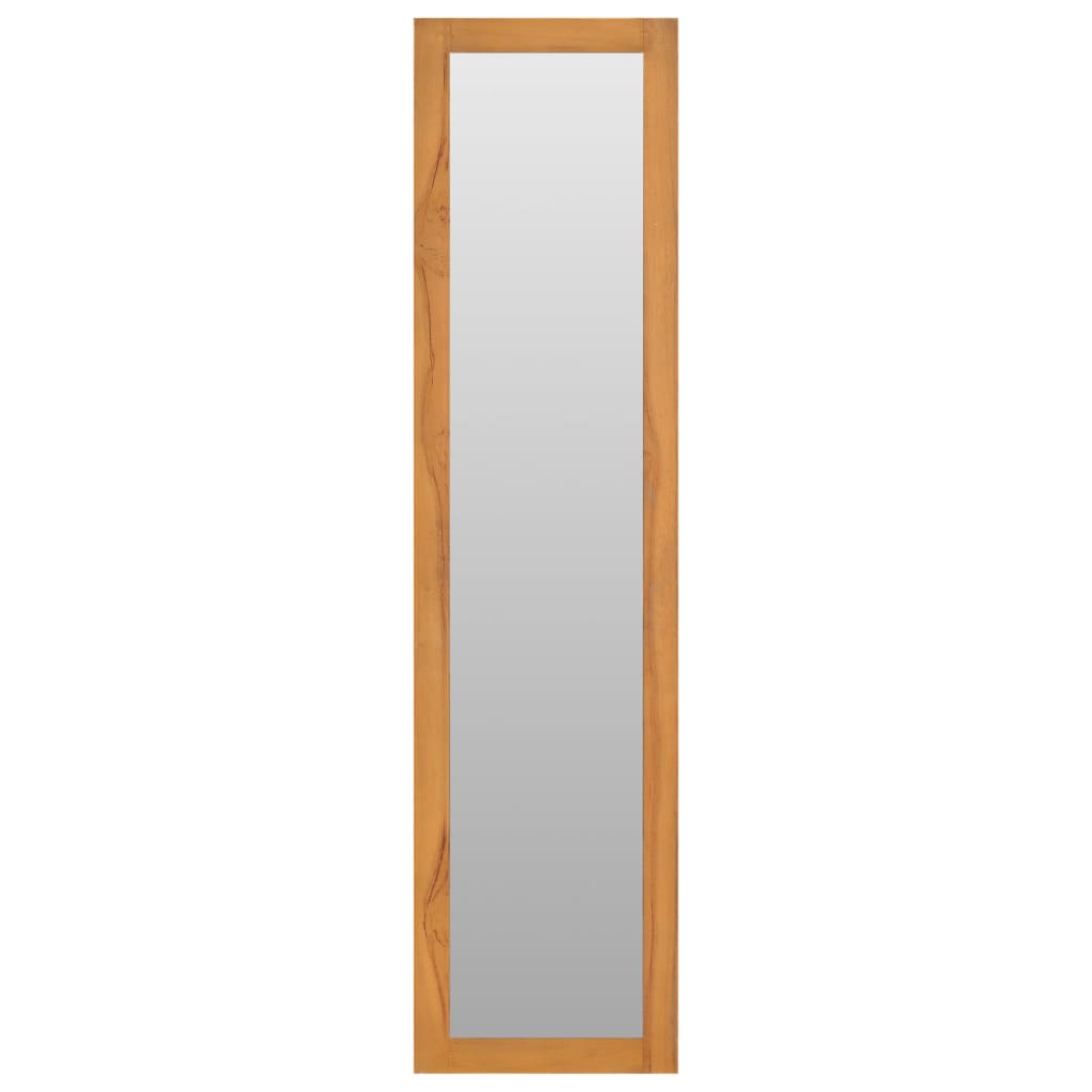 vidaXL Oglindă de perete cu rafturi, 30x30x120 cm, lemn masiv de tec vidaXL Oglindă de perete cu rafturi, 30x30x120 cm, lemn masiv de tec
