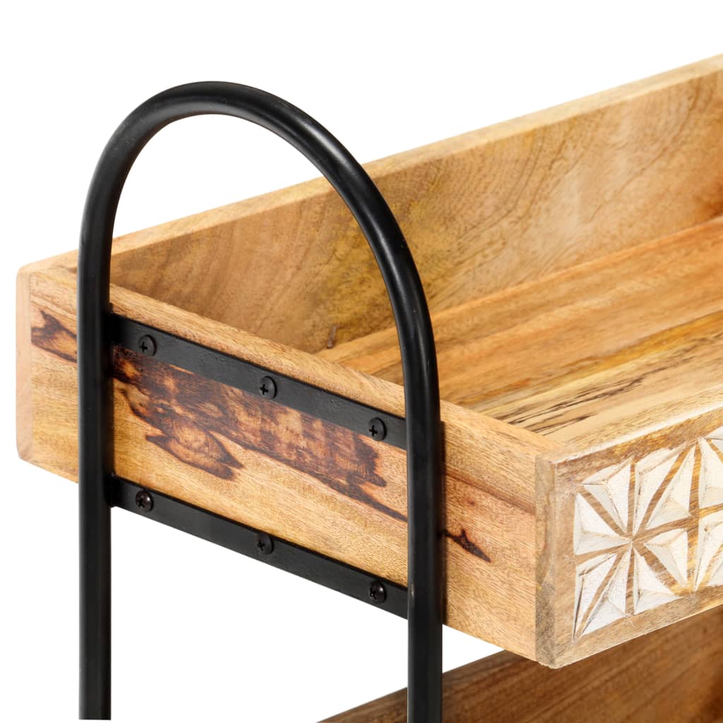 vidaXL Cărucior bucătărie cu 3 niveluri, 46x30x76 cm, lemn masiv mango