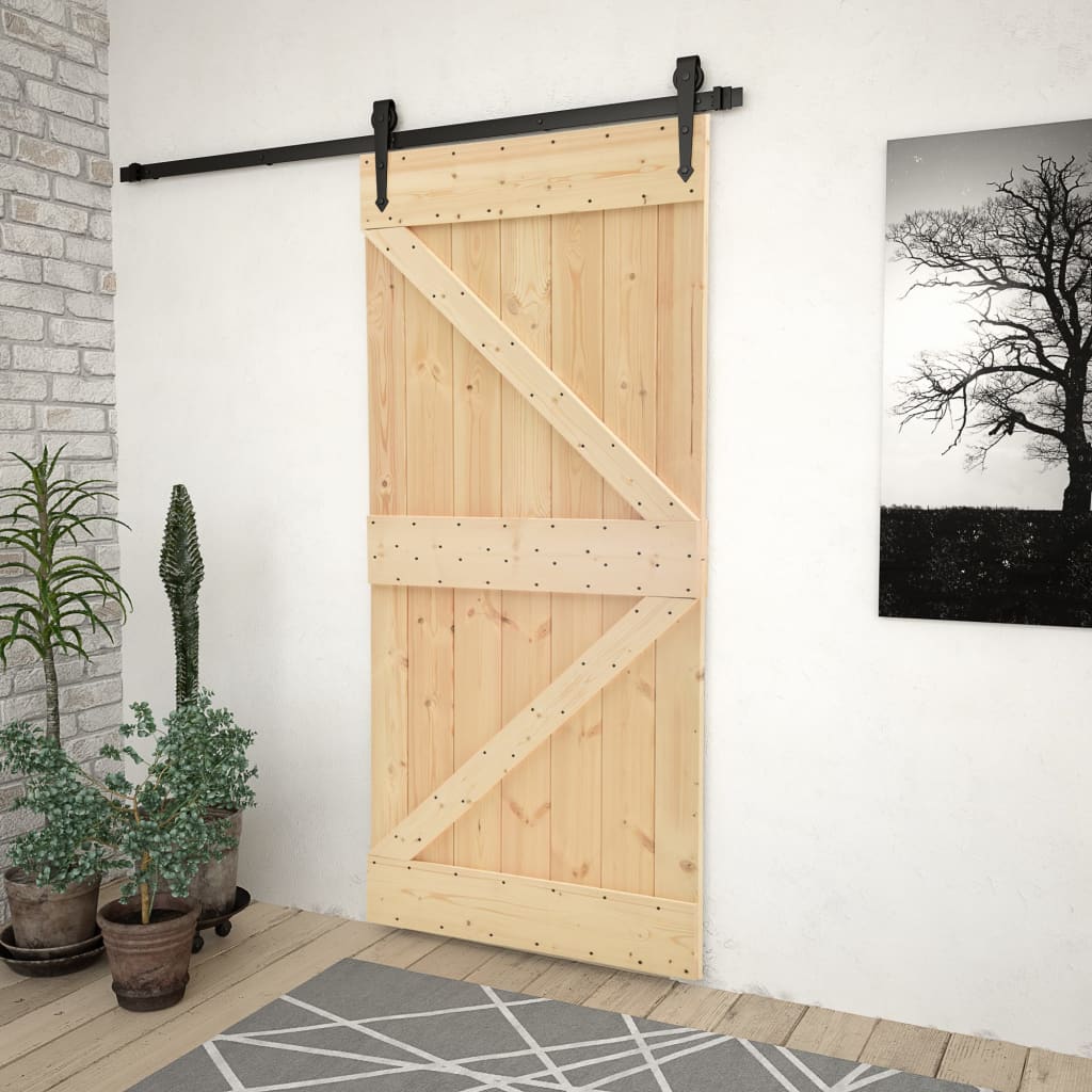 vidaXL Ușă, 80x210 cm, lemn masiv de pin vidaXL Ușă, 80x210 cm, lemn masiv de pin