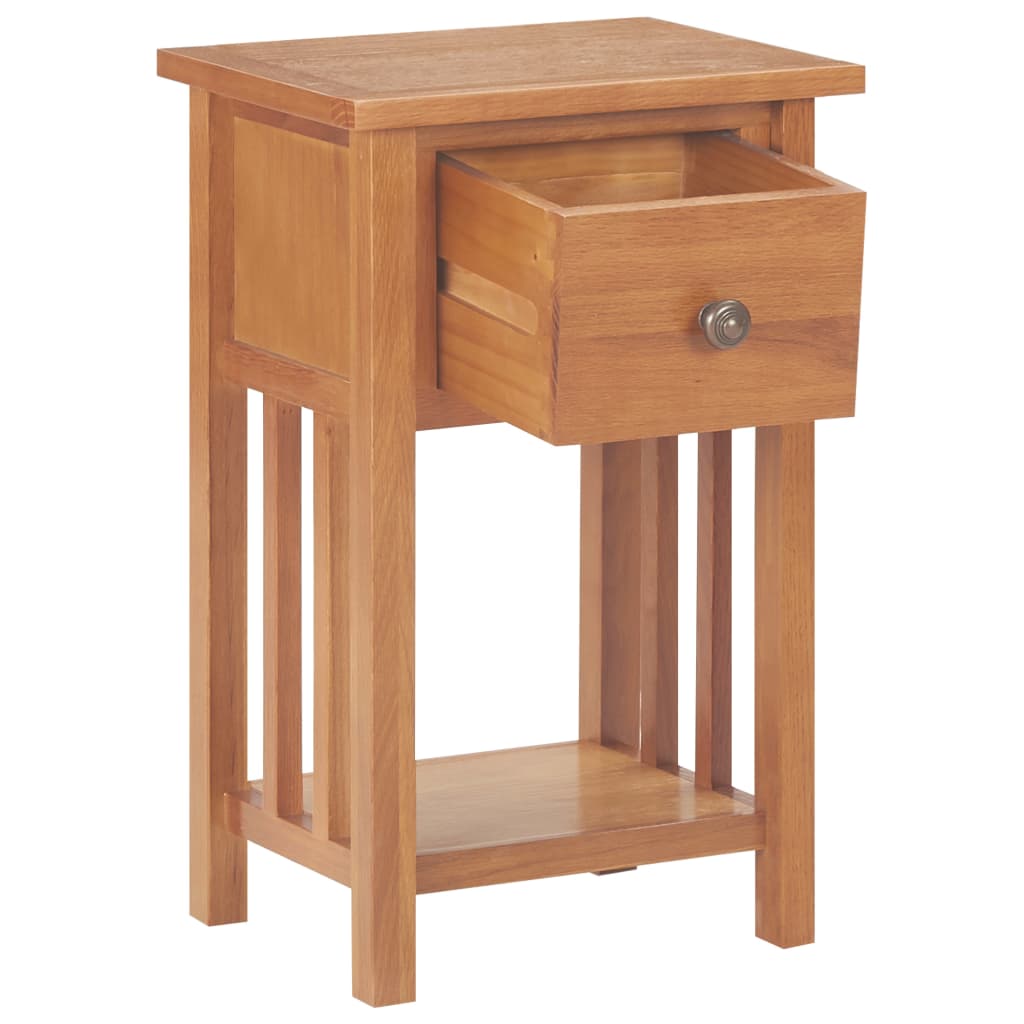 vidaXL Masă de reviste cu sertar, 35 x 27 x 55 cm, lemn masiv stejar vidaXL Masă de reviste cu sertar, 35 x 27 x 55 cm, lemn masiv stejar