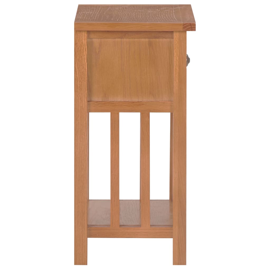 vidaXL Masă de reviste cu sertar, 35 x 27 x 55 cm, lemn masiv stejar vidaXL Masă de reviste cu sertar, 35 x 27 x 55 cm, lemn masiv stejar