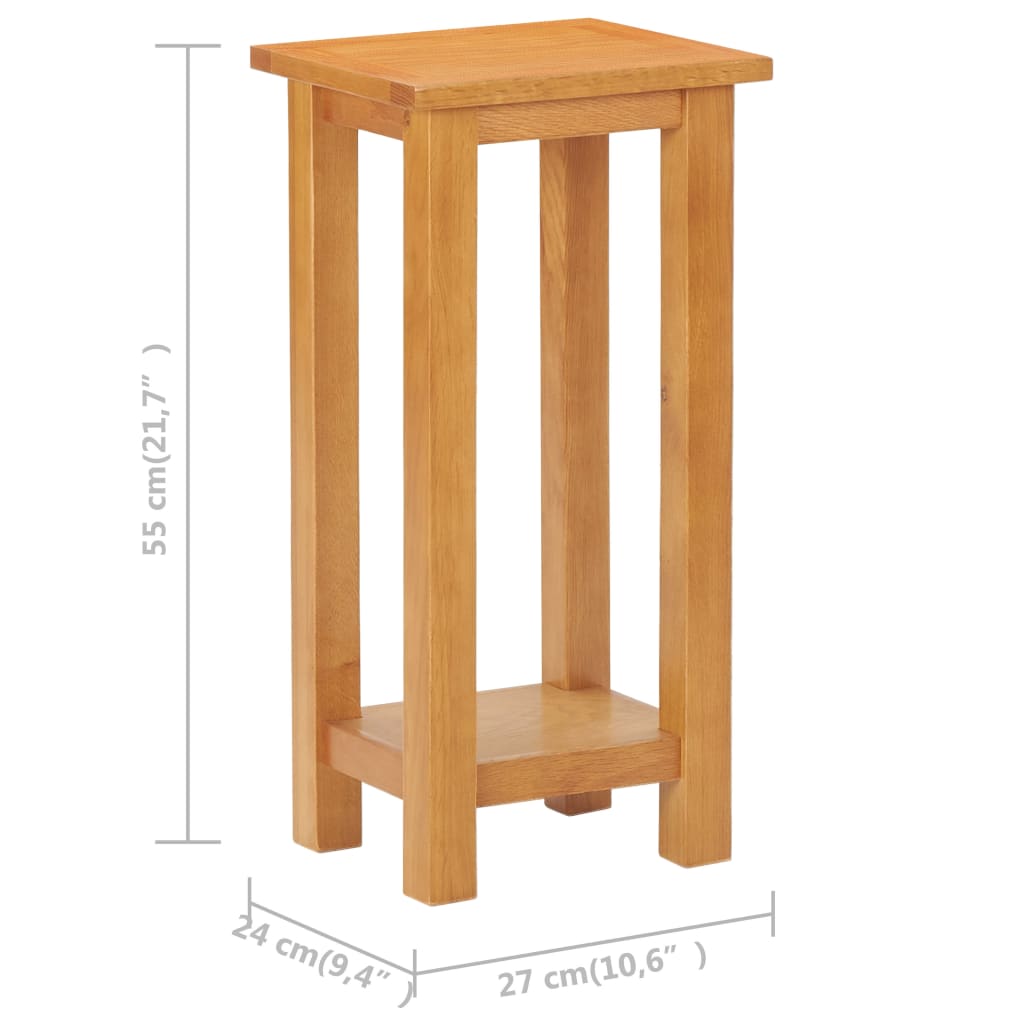 289185 vidaXL Masă laterală 27x24x55 cm Lemn masiv de stejar 289185 vidaXL Masă laterală 27x24x55 cm Lemn masiv de stejar