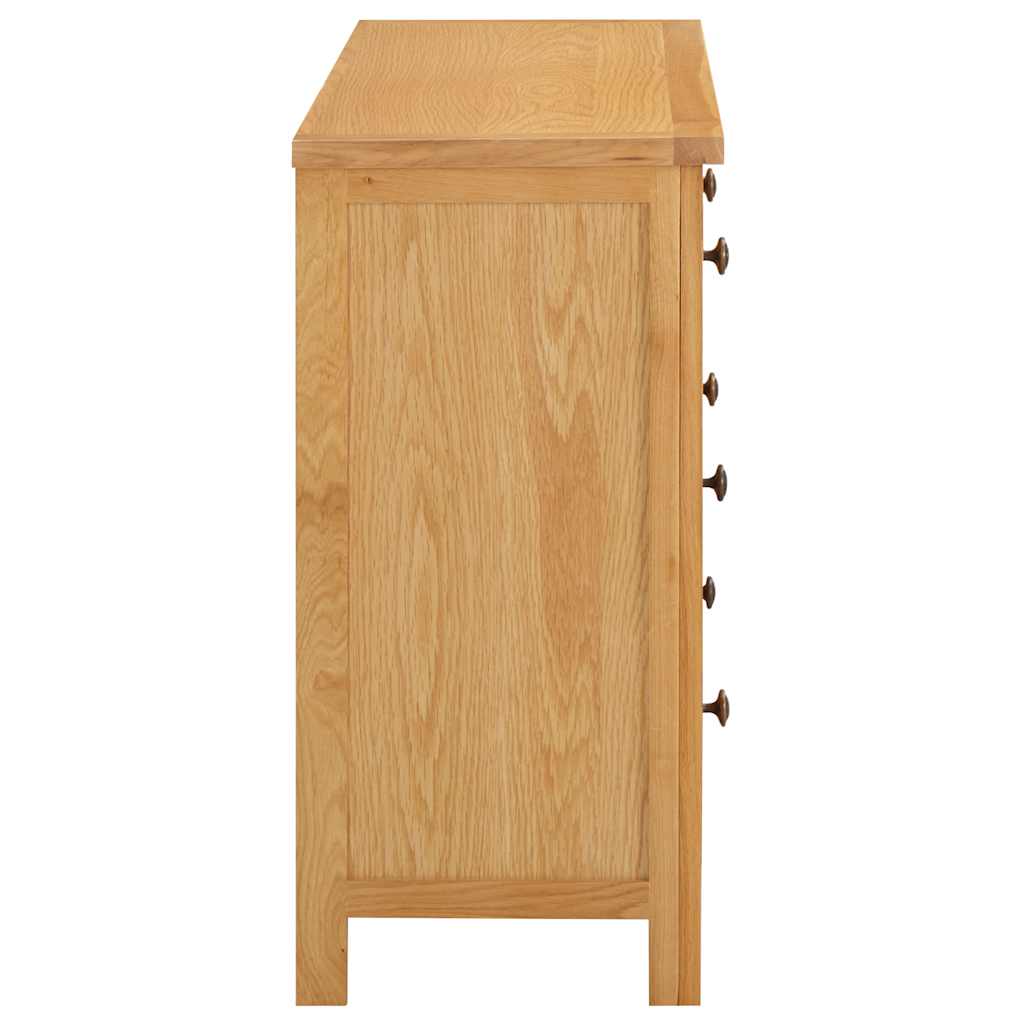 vidaXL Dulap cu sertare, 105 x 33,5 x 73 cm, lemn masiv stejar vidaXL Dulap cu sertare, 105 x 33,5 x 73 cm, lemn masiv stejar