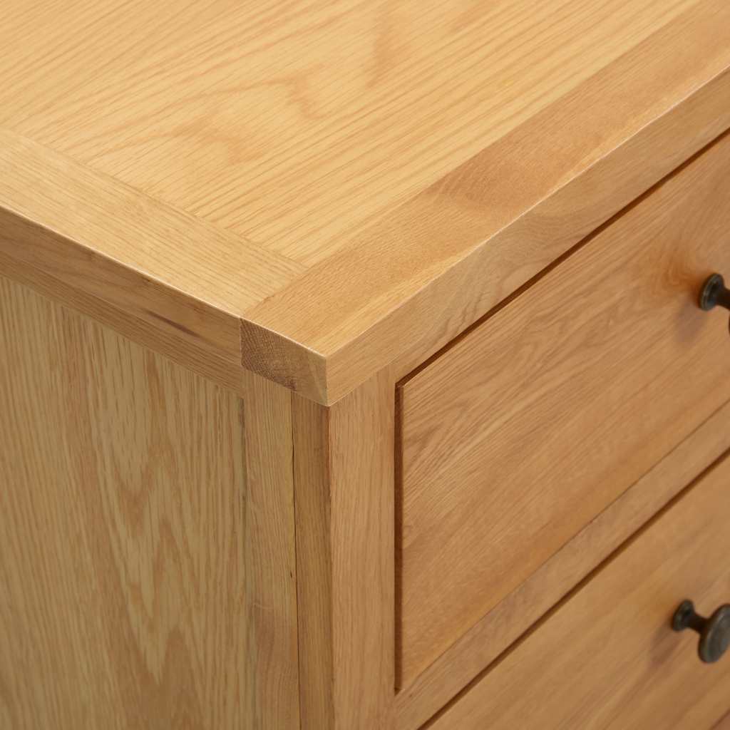 vidaXL Dulap cu sertare, 105 x 33,5 x 73 cm, lemn masiv stejar vidaXL Dulap cu sertare, 105 x 33,5 x 73 cm, lemn masiv stejar