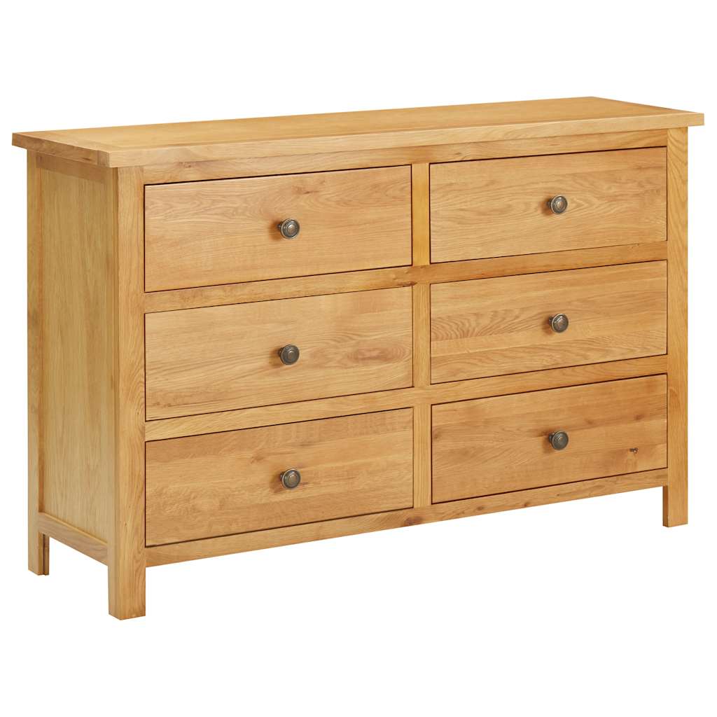 vidaXL Dulap cu sertare, 105 x 33,5 x 73 cm, lemn masiv stejar vidaXL Dulap cu sertare, 105 x 33,5 x 73 cm, lemn masiv stejar