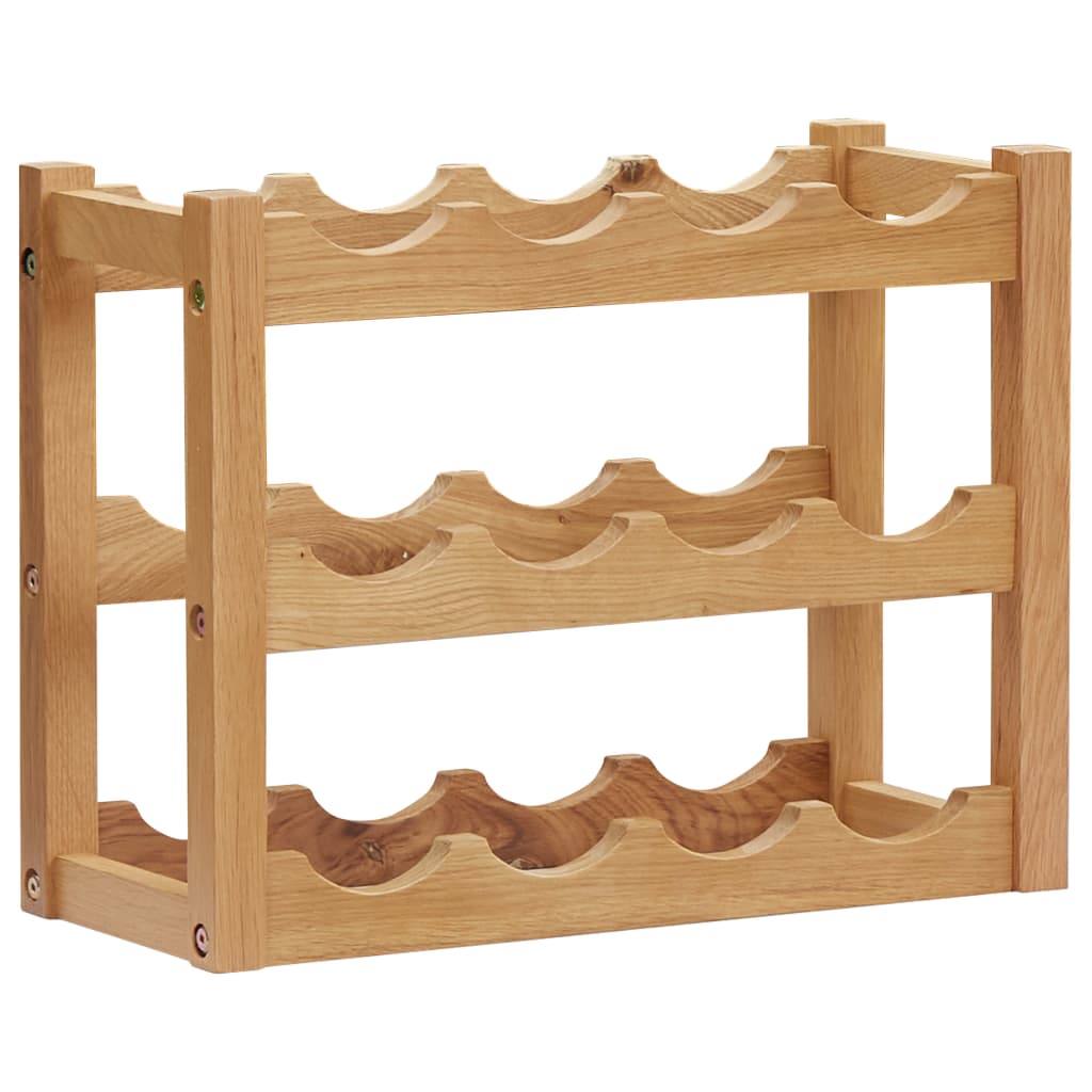 vidaXL Suport 12 sticle de vin, 47 x 21 x 36, lemn masiv de stejar vidaXL Suport 12 sticle de vin, 47 x 21 x 36, lemn masiv de stejar