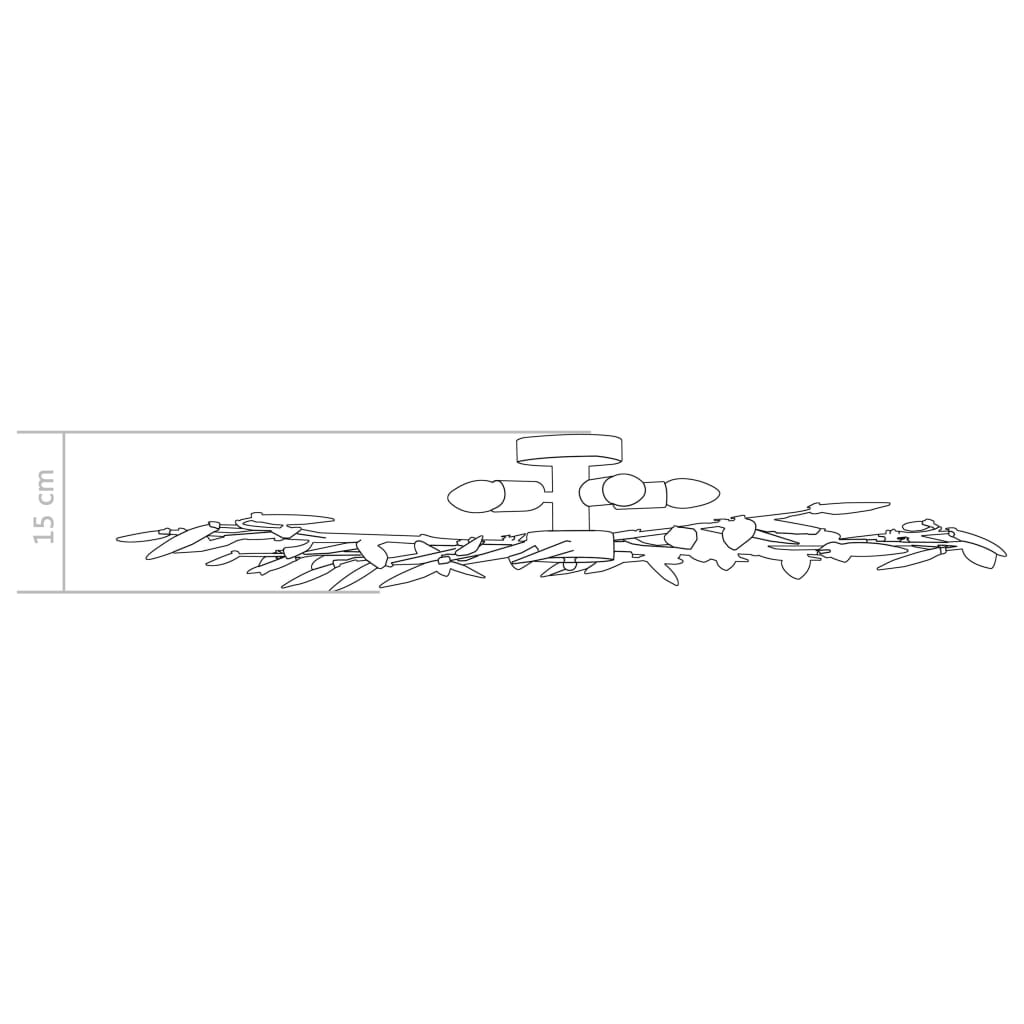 vidaXL Lustră cu brațe tip frunze cristal acrilic alb 5 becuri E14 vidaXL Lustră cu brațe tip frunze cristal acrilic alb 5 becuri E14