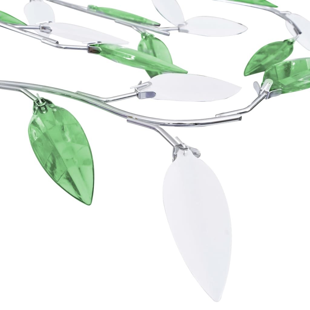 vidaXL Lustră cu brațe tip frunze cristal acrilic verde 5 becuri E14 vidaXL Lustră cu brațe tip frunze cristal acrilic verde 5 becuri E14