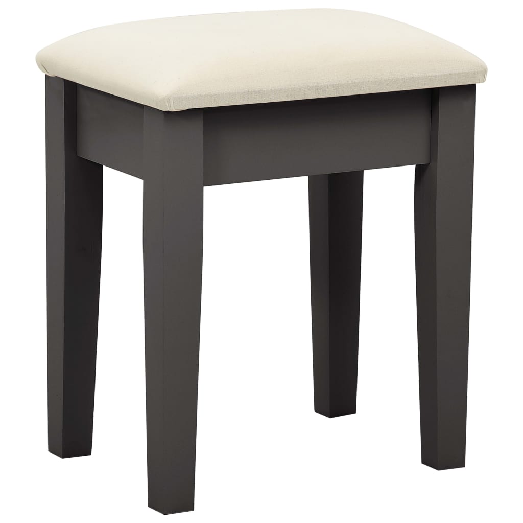 vidaXL Masă toaletă cu taburet, gri, 65x36x128 cm, lemn paulownia, MDF