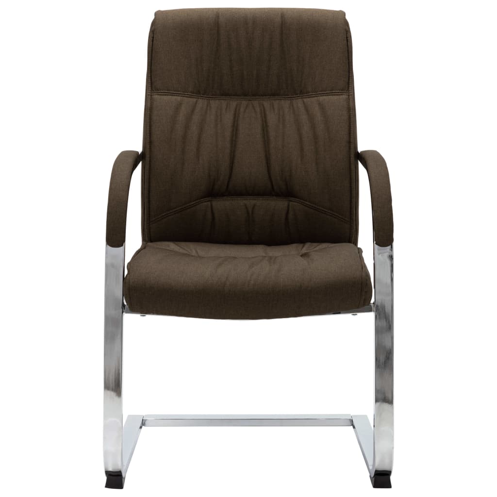 vidaXL Scaun de birou consolă, maro, material textil vidaXL Scaun de birou consolă, maro, material textil