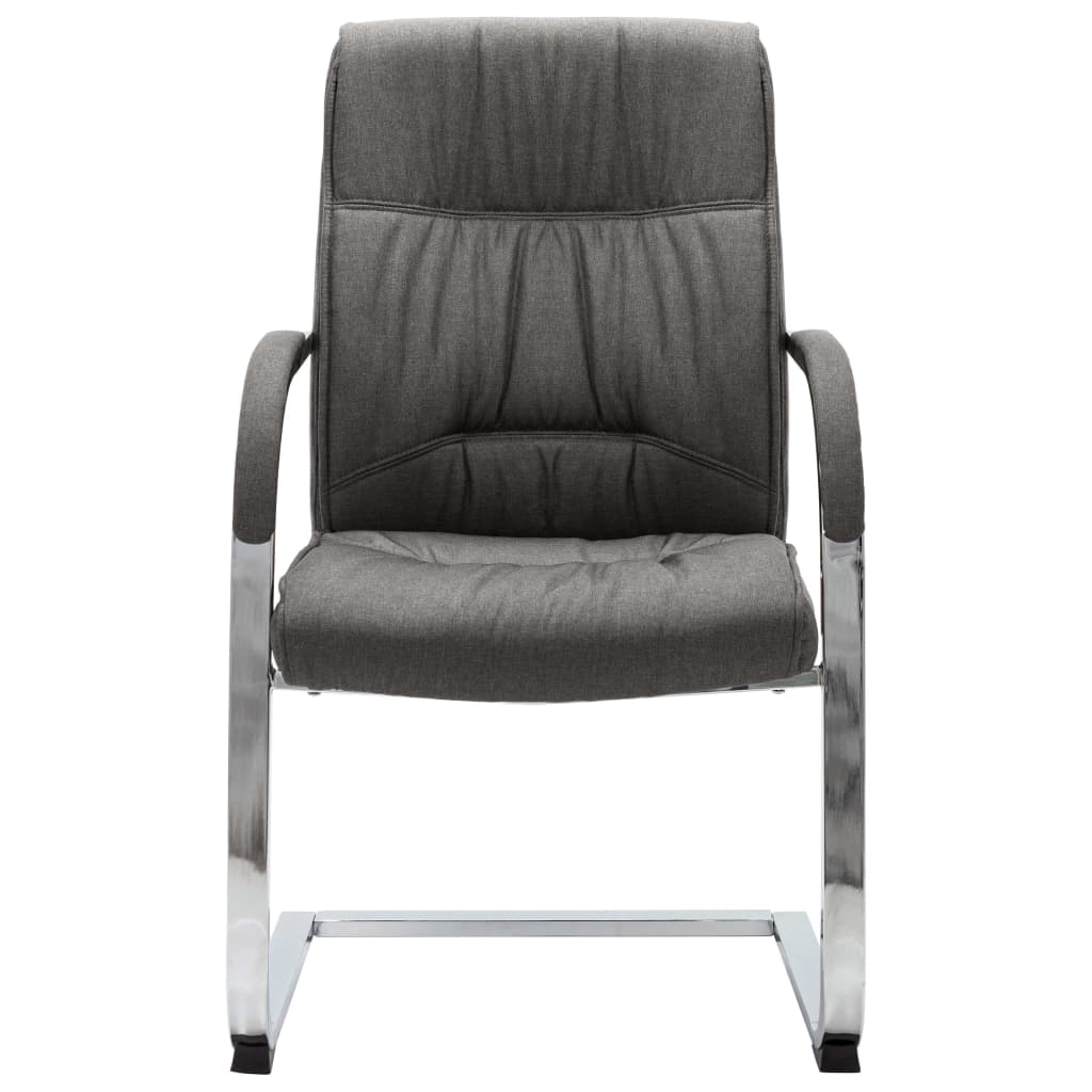vidaXL Scaun de birou consolă, gri, material textil vidaXL Scaun de birou consolă, gri, material textil