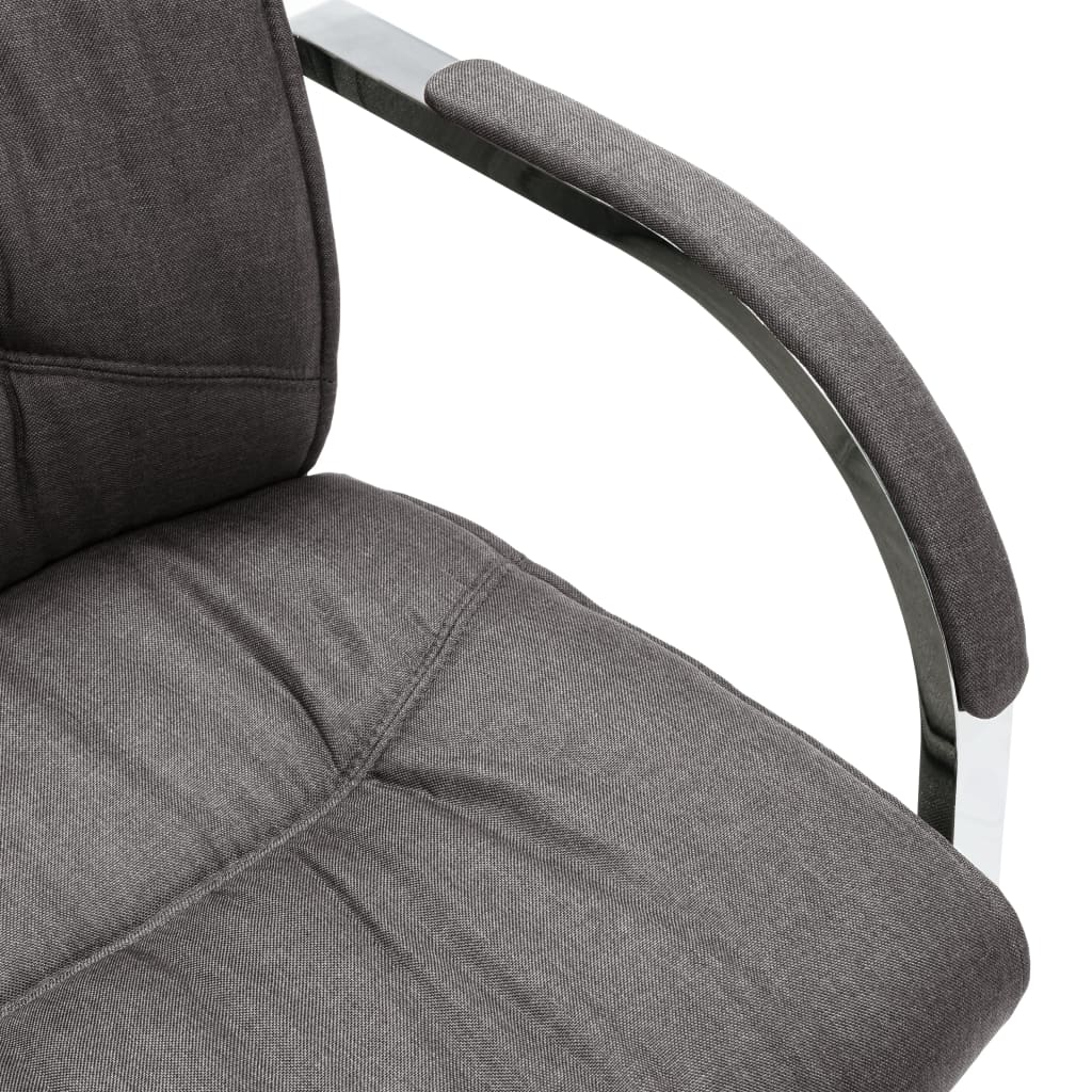 vidaXL Scaun de birou consolă, gri, material textil vidaXL Scaun de birou consolă, gri, material textil