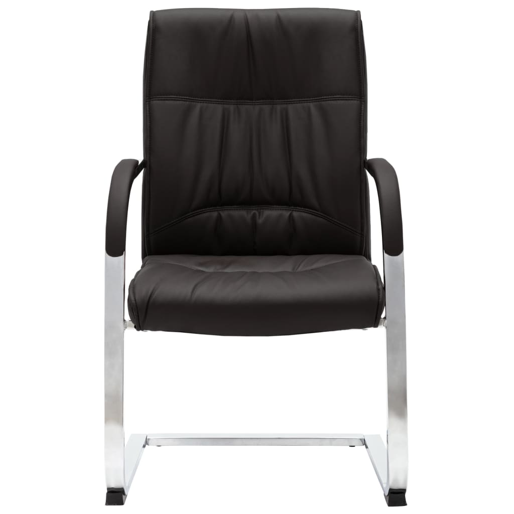 vidaXL Scaun de birou consolă, negru, piele ecologică vidaXL Scaun de birou consolă, negru, piele ecologică
