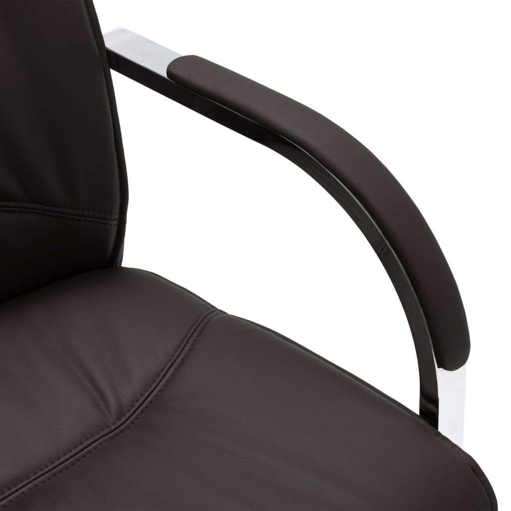 vidaXL Scaun de birou consolă, negru, piele ecologică vidaXL Scaun de birou consolă, negru, piele ecologică