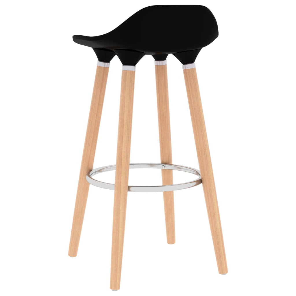 vidaXL Scaune de bar, 2 buc, negru