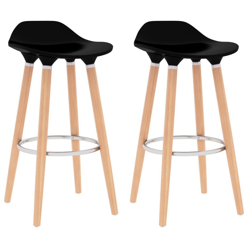 vidaXL Scaune de bar, 2 buc, negru