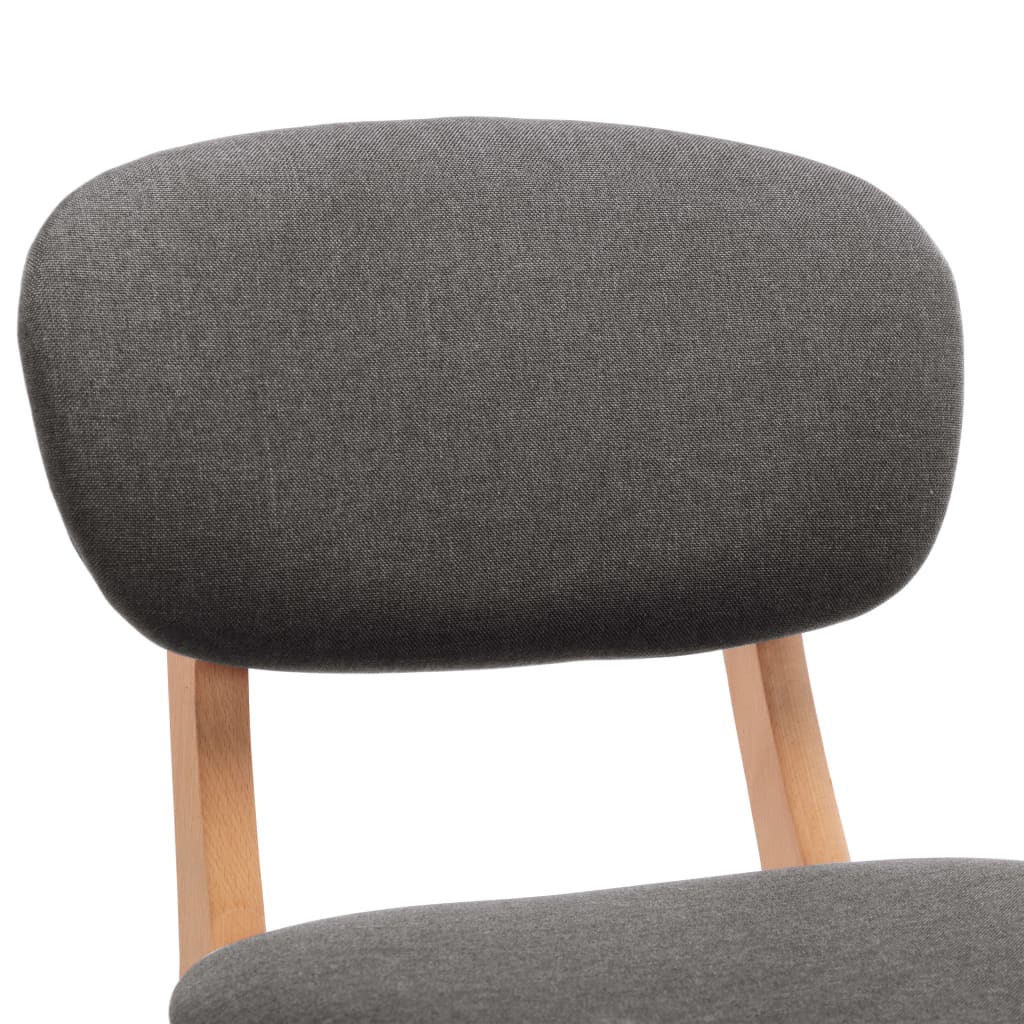 vidaXL Scaune de bar, 2 buc., gri închis, material textil vidaXL Scaune de bar, 2 buc., gri închis, material textil