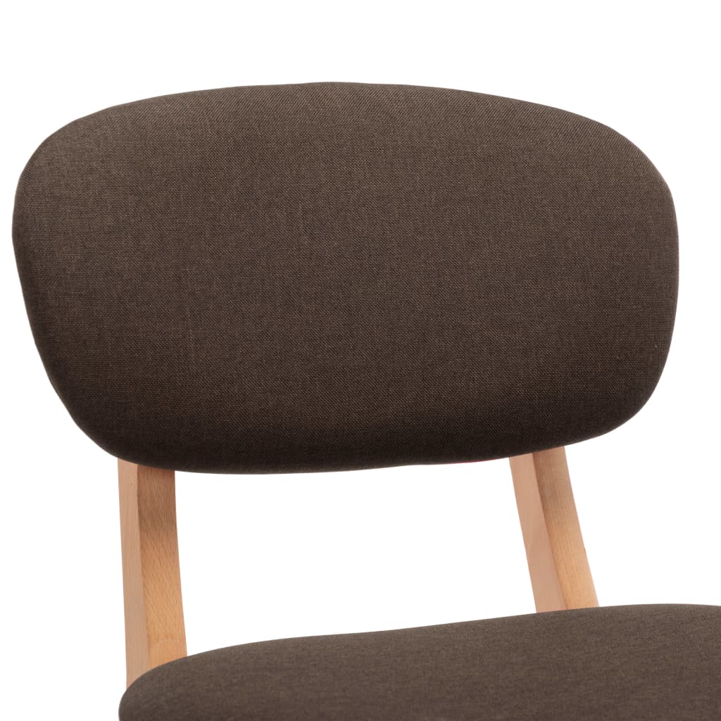 vidaXL Scaune de bar, 2 buc., maro, material textil