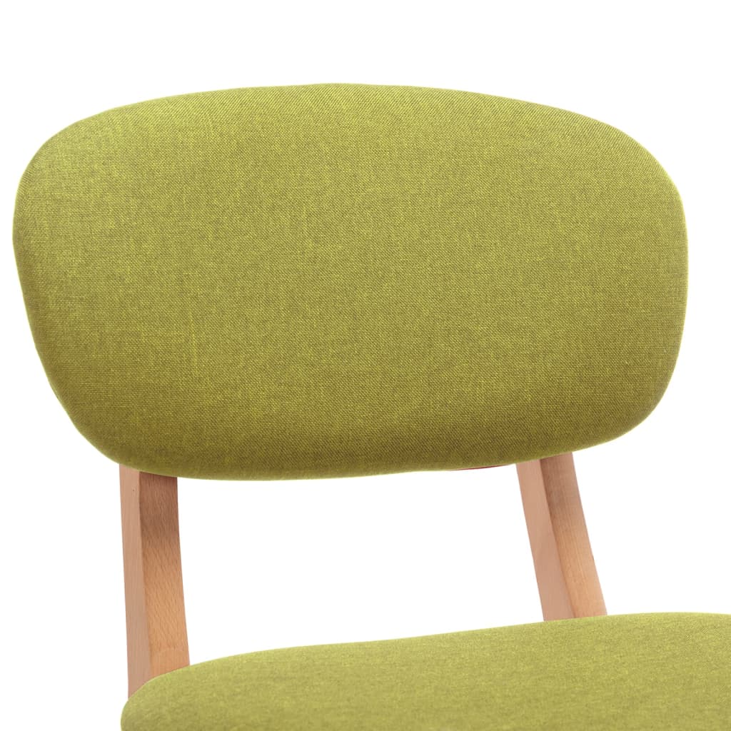vidaXL Scaune de bar, 2 buc., verde, material textil