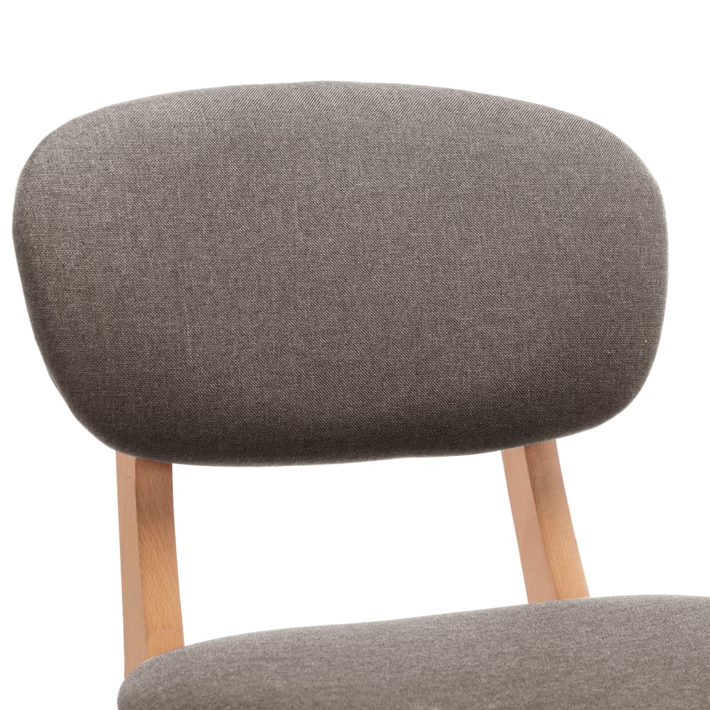 vidaXL Scaune de bar, 2 buc., gri taupe, material textil