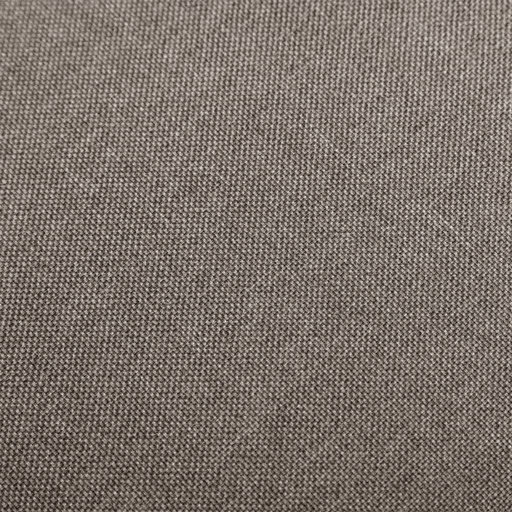 vidaXL Scaune de bar, 2 buc., gri taupe, material textil